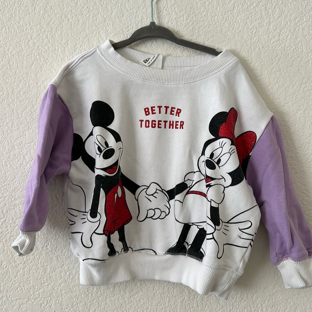 Mickey and Minnie Disney Sweatshirt Size 4